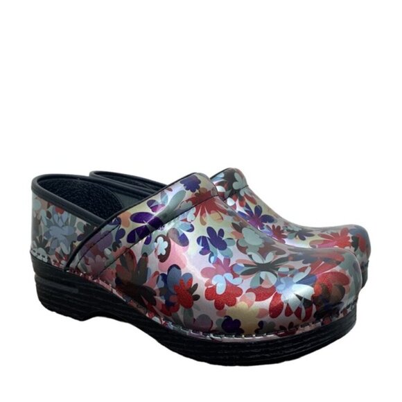 Dansko New Women's Professional Clogs Boho Flower Patent size 38 - Picture 3 of 9